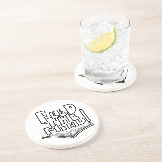 MAZIPOODLES Feed The Mind 077  Zandsteen Onderzetter (Zijkant)