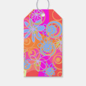 Mazipoodles Floral Bubbles Multi Roze Sinaasappel  Cadeaulabel (Voorkant)