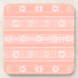 MAZIPOODLES Floral Striped Ribbed Knitting 202 Bier Onderzetter