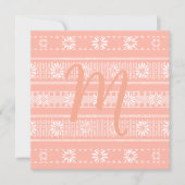 MAZIPOODLES Floral Striped Ribbed Knitting Card (Voorkant)