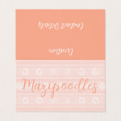 MAZIPOODLES Gebloemde Gestreepte Geribbelde Brei N Visitekaartje (Buitenkant ongevouwen)