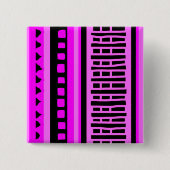 MAZIPOODLES Gestreepte geribbelde breipatroon 001  Vierkante Button 5,1 Cm (Voorkant)