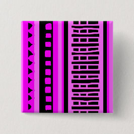 MAZIPOODLES Gestreepte geribbelde breipatroon 001  Vierkante Button 5,1 Cm