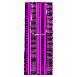 MAZIPOODLES Gestreepte geribbelde breipatroon 001  Wijn Cadeautas