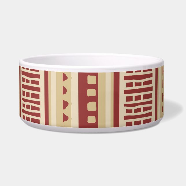 MAZIPOODLES Gestreepte geribbelde breipatroon 010 Voerbakje (Voorkant)