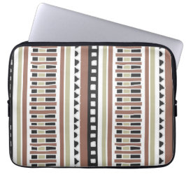 MAZIPOODLES Gestreepte geribbelde breipatroon 174 Laptop Sleeve