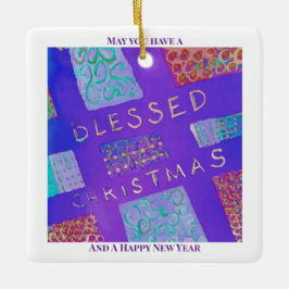 MAZIPOODLES Gezegende kerst Keramisch Ornament