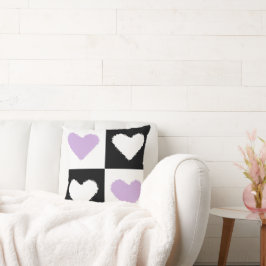 Mazipoodles Harten Abstractie Lila Kussen