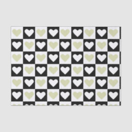 Mazipoodles Harten Abstractie Olijfgroen Mini Tissuepapier