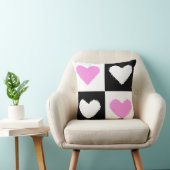 Mazipoodles Harten Abstractie Roze Kussen (Stoel)