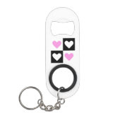 Mazipoodles Harten Abstractie Roze Mini Flessenopener (Voorkant)