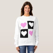 Mazipoodles Harten Abstractie Roze Trui (Voorkant volledig)