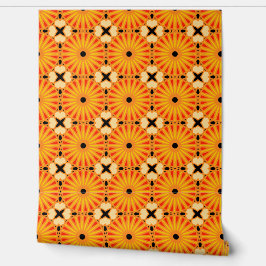 Mazipoodles Kaleidoscoop P Rood Geel Sinaasappel 1 Behang