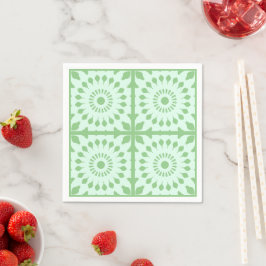 Mazipoodles Kaleidoscoop Wiel Een pastel Groene Mu Servet