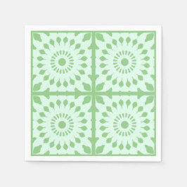 Mazipoodles Kaleidoscoop Wiel Een pastel Groene Mu Servet