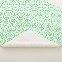 Mazipoodles Kaleidoscoop Wiel Een pastel Groene Mu Sherpa Deken