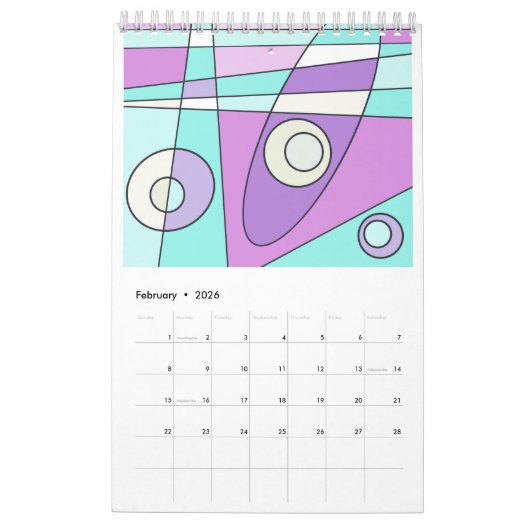 Mazipoodles Kalender Abstract Surfen 2024 (Feb 2026)