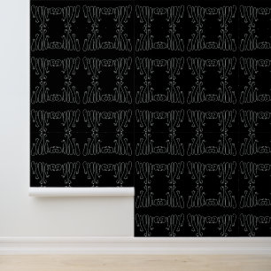 Mazipoodles Katten Zwart Wit Behang