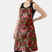 Mazipoodles Liefde Bloemen - Groen Rood Wit Schort (Insitu)