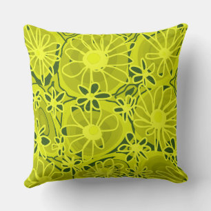 Mazipoodles Liefde Bloemen - Lime Green Kussen