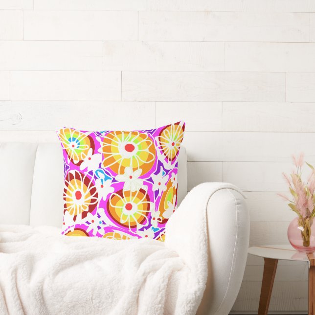 Mazipoodles Liefde Bloemen - Rainbow White Kussen (Bank)