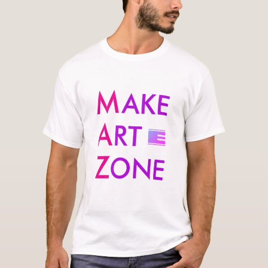 MAZIPOODLES Make Art Zone Pink Purple 7 T-shirt (Voorkant)