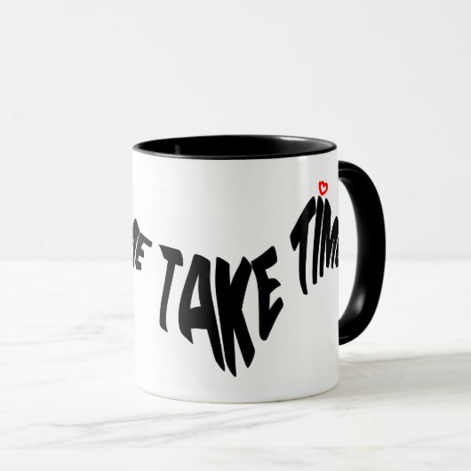 Mazipoodles nemen tijd 2 - Black Wave Mok (Voorkant rechts)