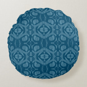 Mazipoodles Neuro Art Donker Blauwgroen Rond Kussen