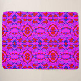 Mazipoodles Neuro Art Fuchsia rood blauw Sherpa Deken