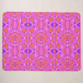 Mazipoodles Neuro Art Roze Sinaasappel Paarse Sherpa Deken