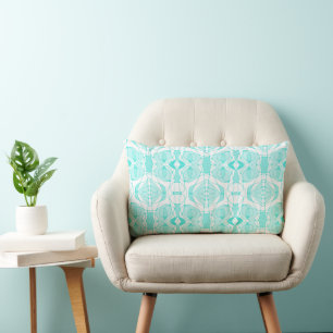 Mazipoodles Neuro Art - Turquoise Wit Kussen