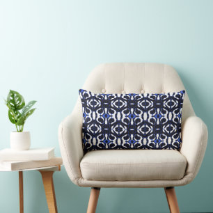 Mazipoodles Neuro Art - Wit Blauw Zwart Kussen