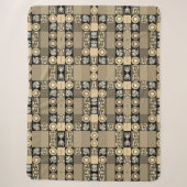 Mazipoodles Patchwork Quilt 2 Sepia Sherpa Deken (Voorkant)
