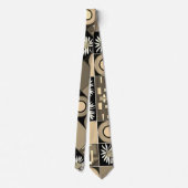 Mazipoodles Patchwork Quilt 2 Sepia Stropdas (Achterkant)