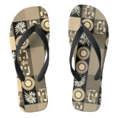 Mazipoodles Patchwork Quilt 2 Sepia Teenslippers (Voetbed)