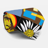 Mazipoodles Patchwork Quilt 3 Blauw Stropdas (Opgerold)