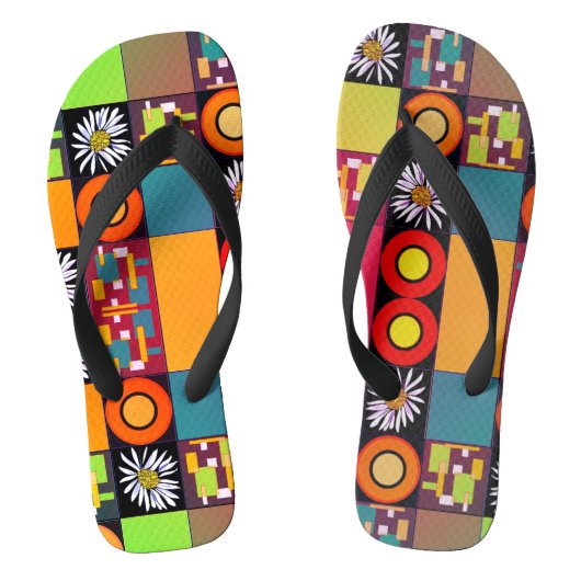 Mazipoodles Patchwork Quilt 4 Multi Teenslippers (Voetbed)