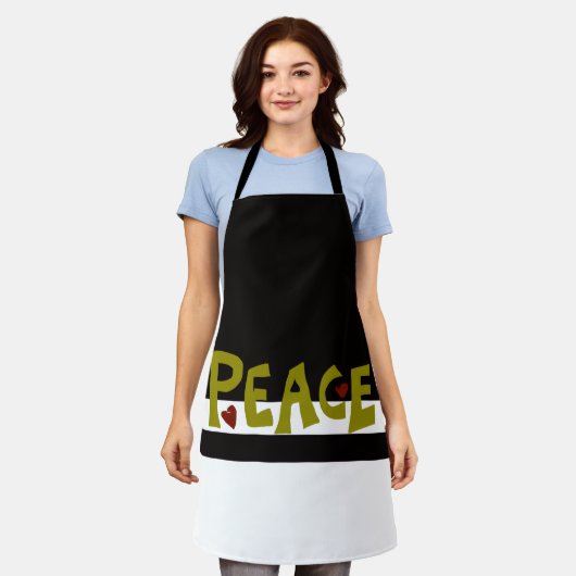 MAZIPOODLES Peace Olive Green 1 Schort (Gedragen)