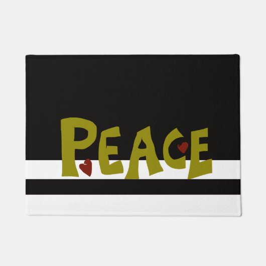 MAZIPOODLES Peace Olive Green Deurmat (Voorkant)