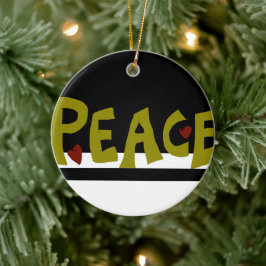 MAZIPOODLES Peace Olive Green  Keramisch Ornament