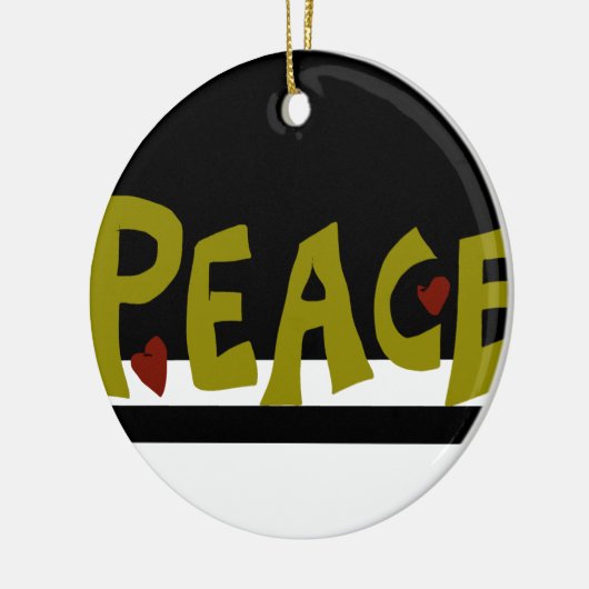 MAZIPOODLES Peace Olive Green  Keramisch Ornament (Links)