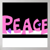 MAZIPOODLES Peace Pink Poster (Voorkant)