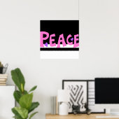 MAZIPOODLES Peace Pink Poster (Thuiskantoor)