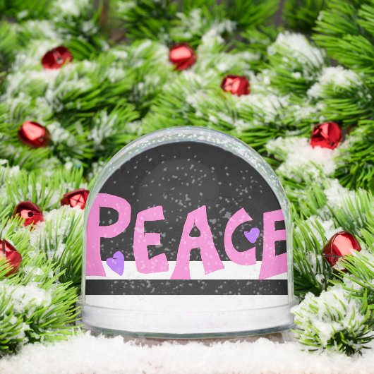 MAZIPOODLES Peace Pink Sneeuwbol (Kerstmis)