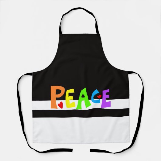 MAZIPOODLES Peace Rainbow 1 Schort (Voorkant)