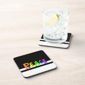 MAZIPOODLES Peace Rainbow Bier Onderzetter (Rechterzijde)