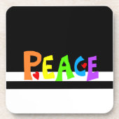 MAZIPOODLES Peace Rainbow Bier Onderzetter (Voorkant)