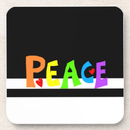 MAZIPOODLES Peace Rainbow Bier Onderzetter