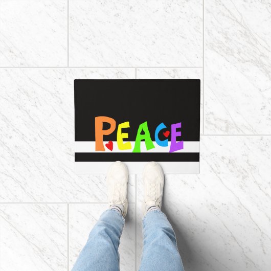 MAZIPOODLES Peace Rainbow Deurmat (Binnen)