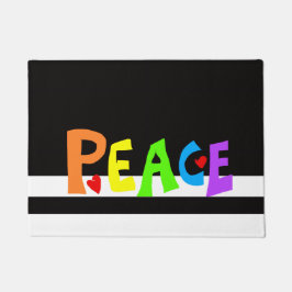 MAZIPOODLES Peace Rainbow Deurmat